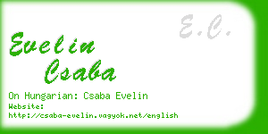 evelin csaba business card
